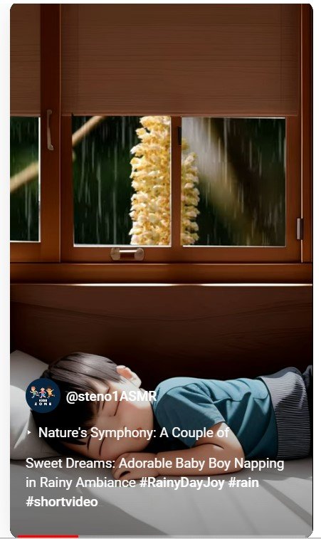 Sweet Dreams: Adorable Baby Boy Napping in Rainy Ambiance