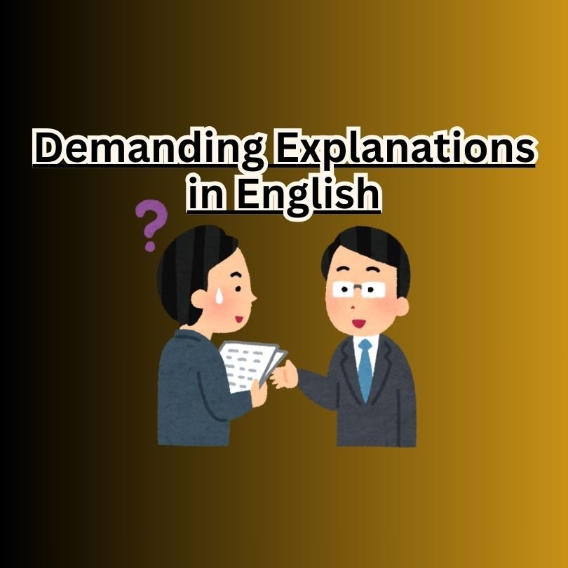 Demanding Explanations in English: Common Expressions and How to Respond